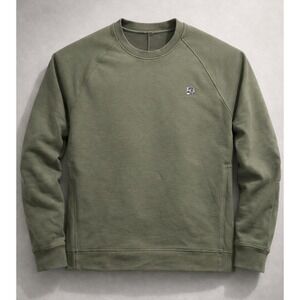 Lululemon Crewneck Sweatshirt Mens XXL Relaxed Green Zip Pocket Tech Logo
